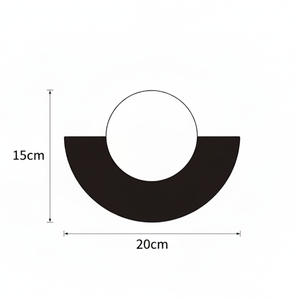 Applique Murale Demi-Lune Ronde
