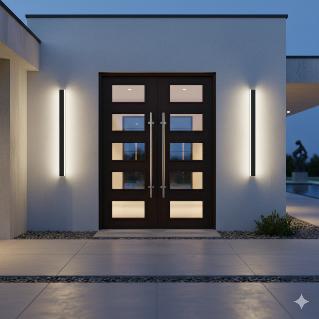 Applique Murale Extérieur LED Étanche Minimaliste Métal Cour