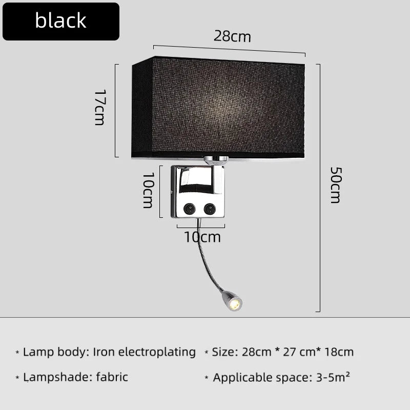 Applique en tissu avec interrupteur LED