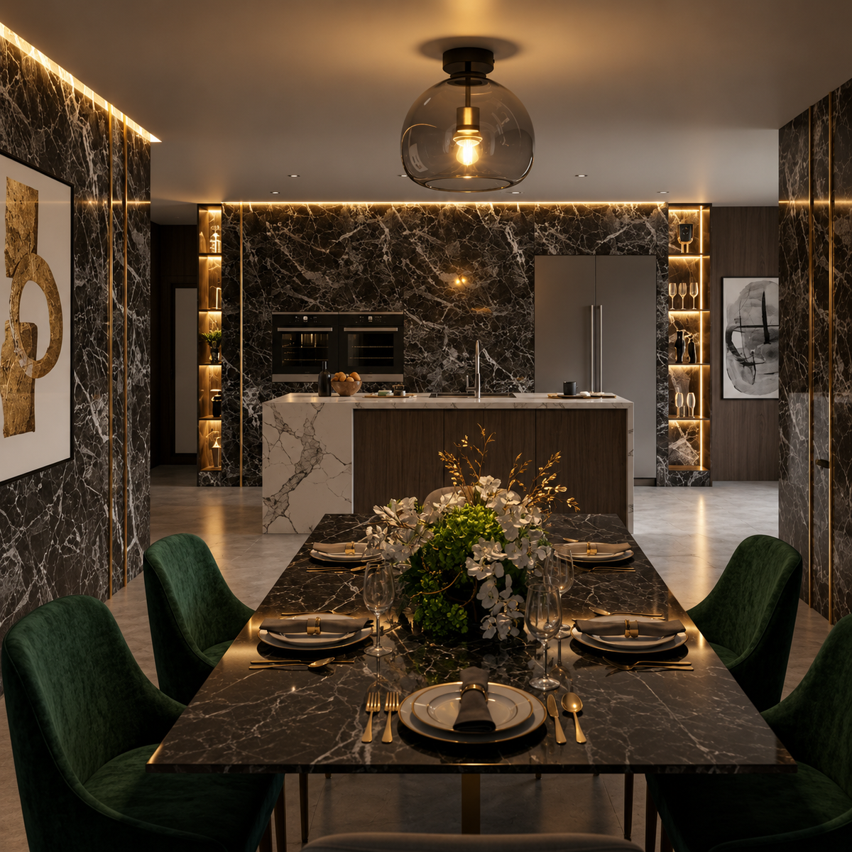 Plafonnier en Verre Design Nordique